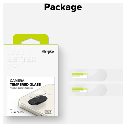 Ringke Google Pixel 9a Camera Protector Tempered Glass (2-Pack) afbeelding 9
