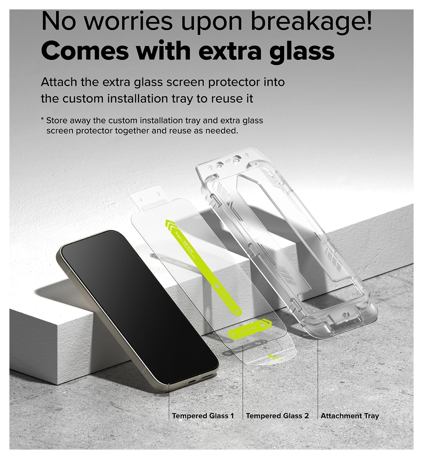 Ringke Easy Slide Google Pixel 9a Screen Protector met Jig 2-Pack afbeelding 5