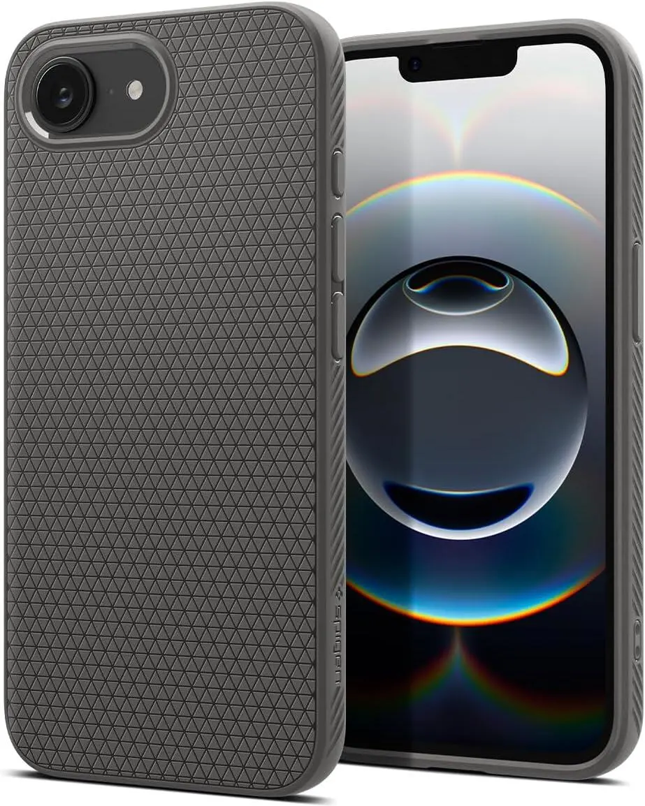 Spigen Liquid Air Apple iPhone 16e Hoesje Back Cover Grijs afbeelding 1