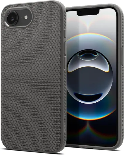 Spigen Liquid Air Apple iPhone 16e Hoesje Back Cover Grijs afbeelding 1