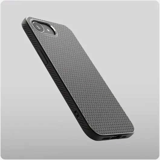 Spigen Liquid Air Apple iPhone 16e Hoesje Back Cover Grijs afbeelding 7