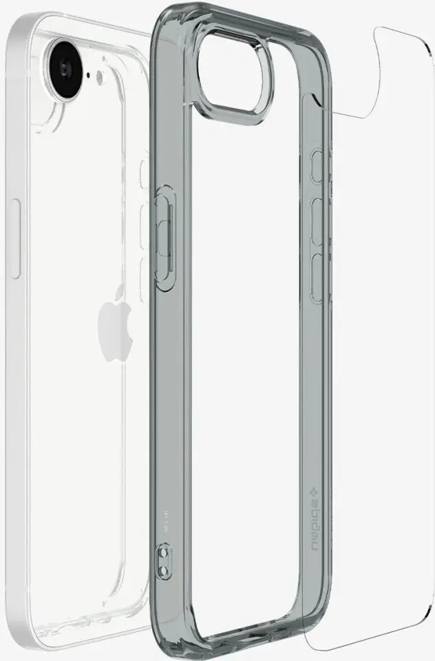 Spigen Ultra Hybrid Apple iPhone 16e Hoesje Back Cover Grijs Transparant afbeelding 12