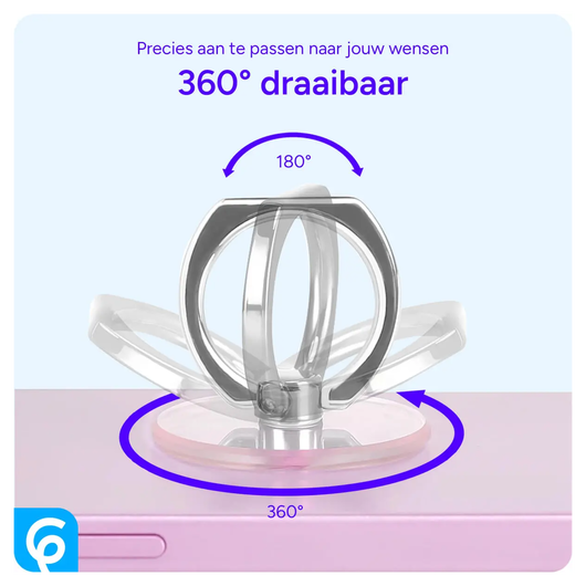 Universele Telefoon Ring Houder 360° Draaibaar Achterkant Telefoon Roze Goud afbeelding 5