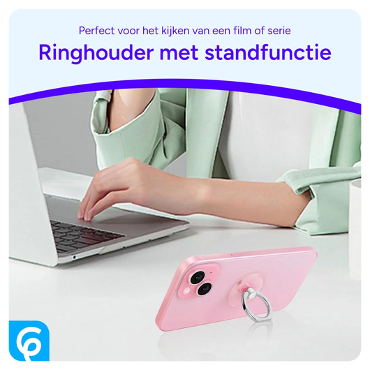 Universele Telefoon Ring Houder 360° Draaibaar Achterkant Telefoon Roze Goud afbeelding 3
