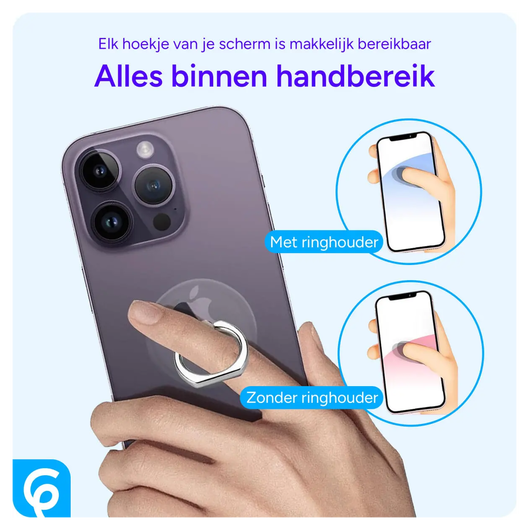 Universele Telefoon Ring Houder 360° Draaibaar Achterkant Telefoon Roze Goud afbeelding 4