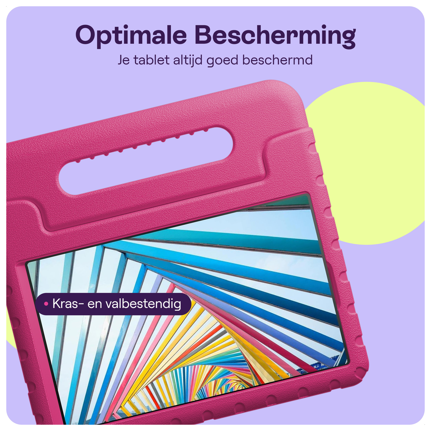 HappyCase Lenovo Tab M11/K11 Kinder Tablethoes met Handvat Roze afbeelding 4
