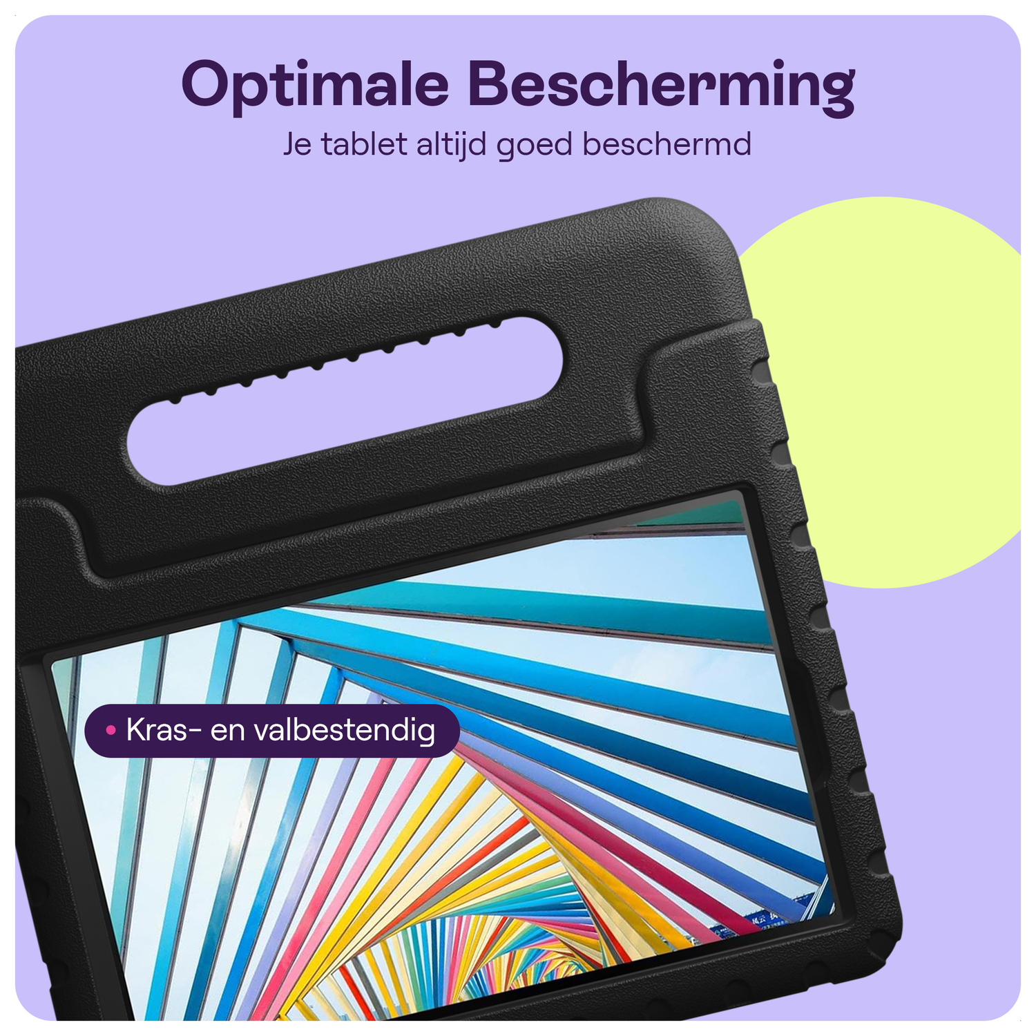 HappyCase Lenovo Tab M11/K11 Kinder Tablethoes met Handvat Zwart afbeelding 2