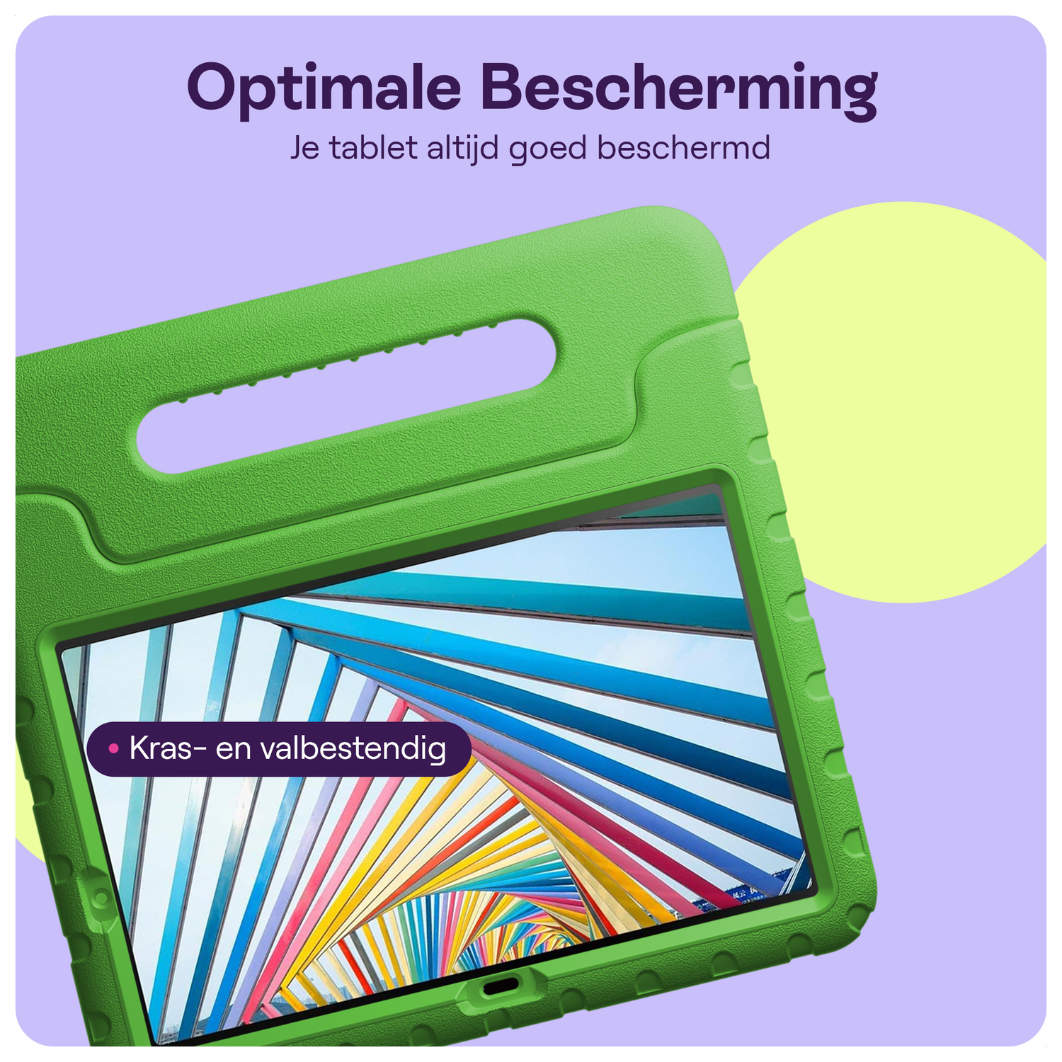HappyCase Lenovo Tab M11/K11 Kinder Tablethoes met Handvat Groen afbeelding 5