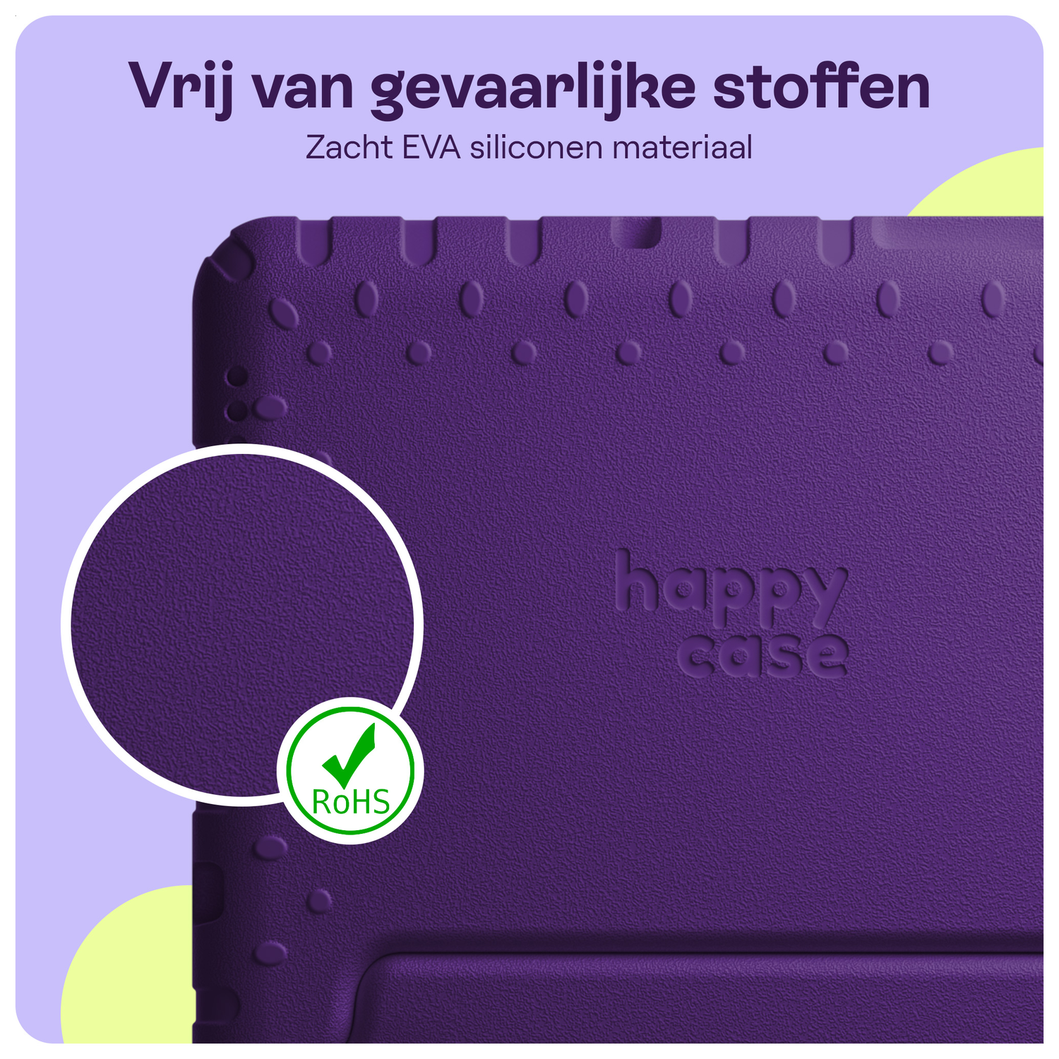 HappyCase Lenovo Tab M11/K11 Kinder Tablethoes met Handvat Paars afbeelding 2