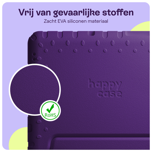 HappyCase Lenovo Tab M11/K11 Kinder Tablethoes met Handvat Paars afbeelding 2