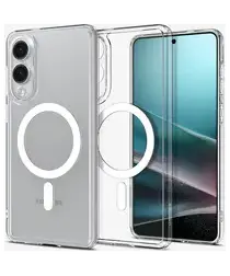 Spigen Ultra Hybrid MagFit Samsung Galaxy S25 Edge Hoesje MagSafe Clear Wit afbeelding