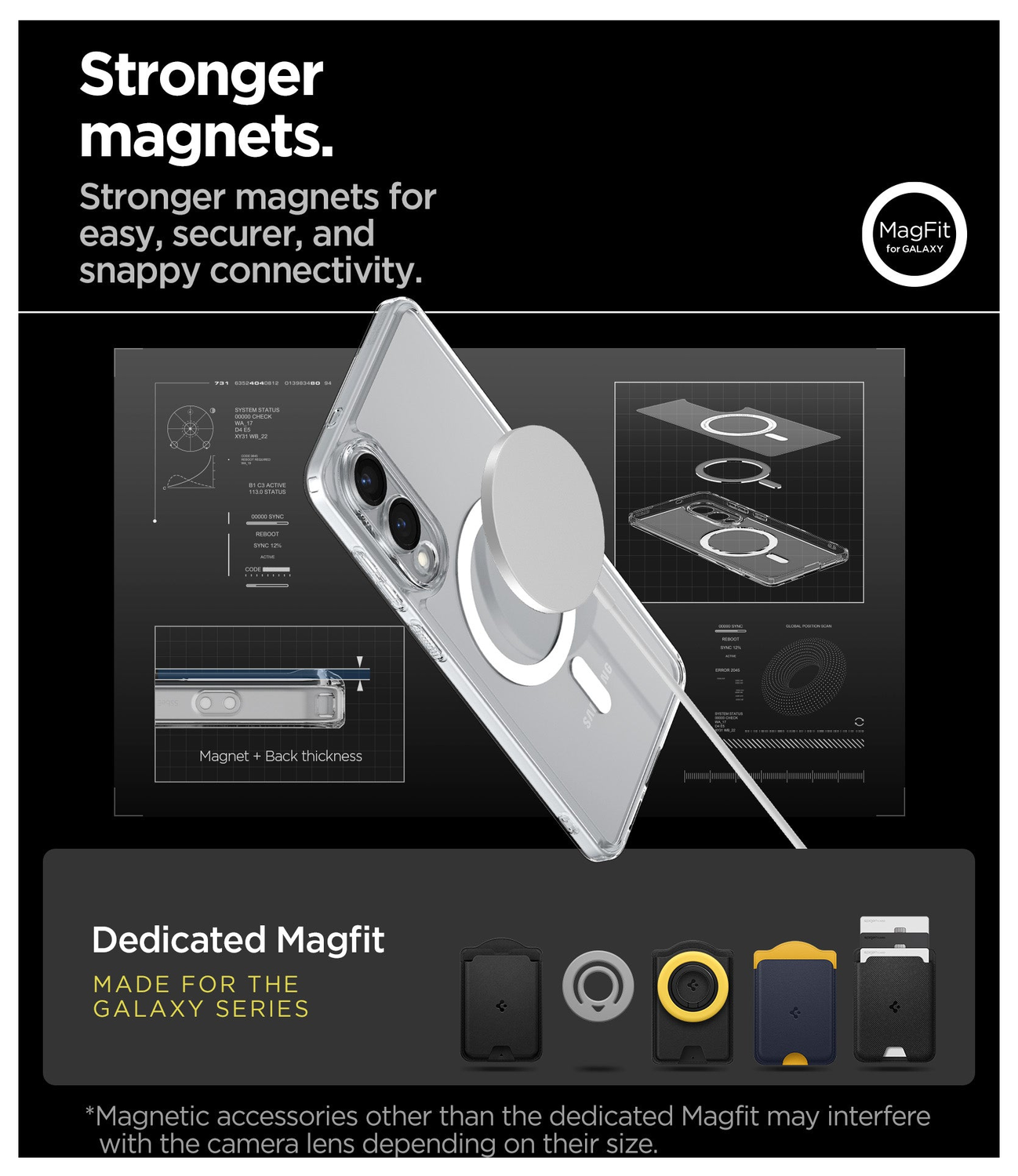 Spigen Ultra Hybrid MagFit Samsung Galaxy S25 Edge Hoesje MagSafe Clear Wit afbeelding 5