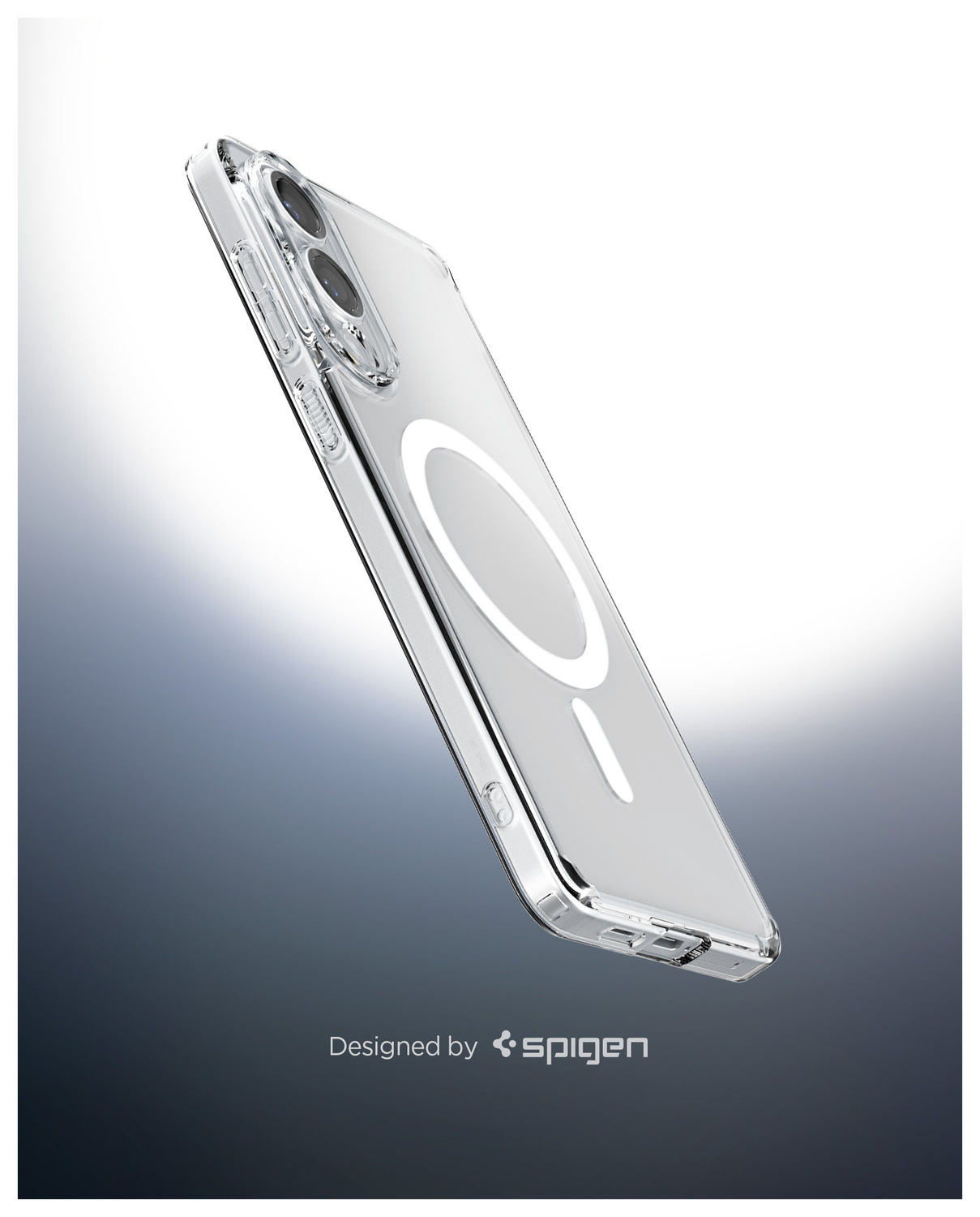 Spigen Ultra Hybrid MagFit Samsung Galaxy S25 Edge Hoesje MagSafe Clear Wit afbeelding 7