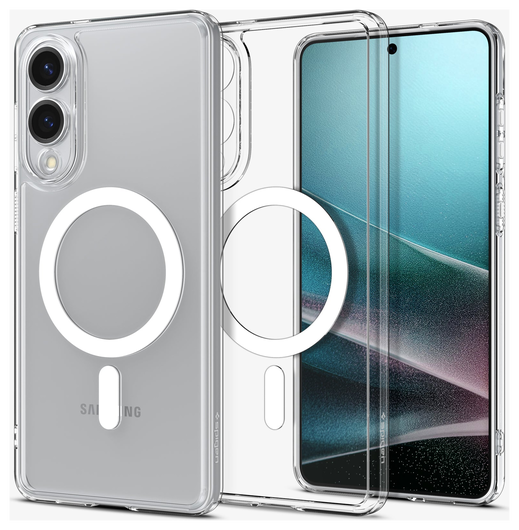 Spigen Ultra Hybrid MagFit Samsung Galaxy S25 Edge Hoesje MagSafe Clear Wit afbeelding 1