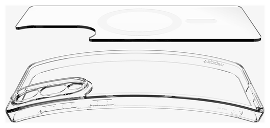 Spigen Ultra Hybrid MagFit Samsung Galaxy S25 Edge Hoesje MagSafe Clear Wit afbeelding 11