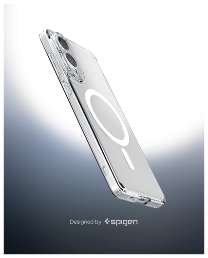 Spigen Ultra Hybrid MagFit Samsung Galaxy S25 Edge Hoesje MagSafe Clear Wit afbeelding 7