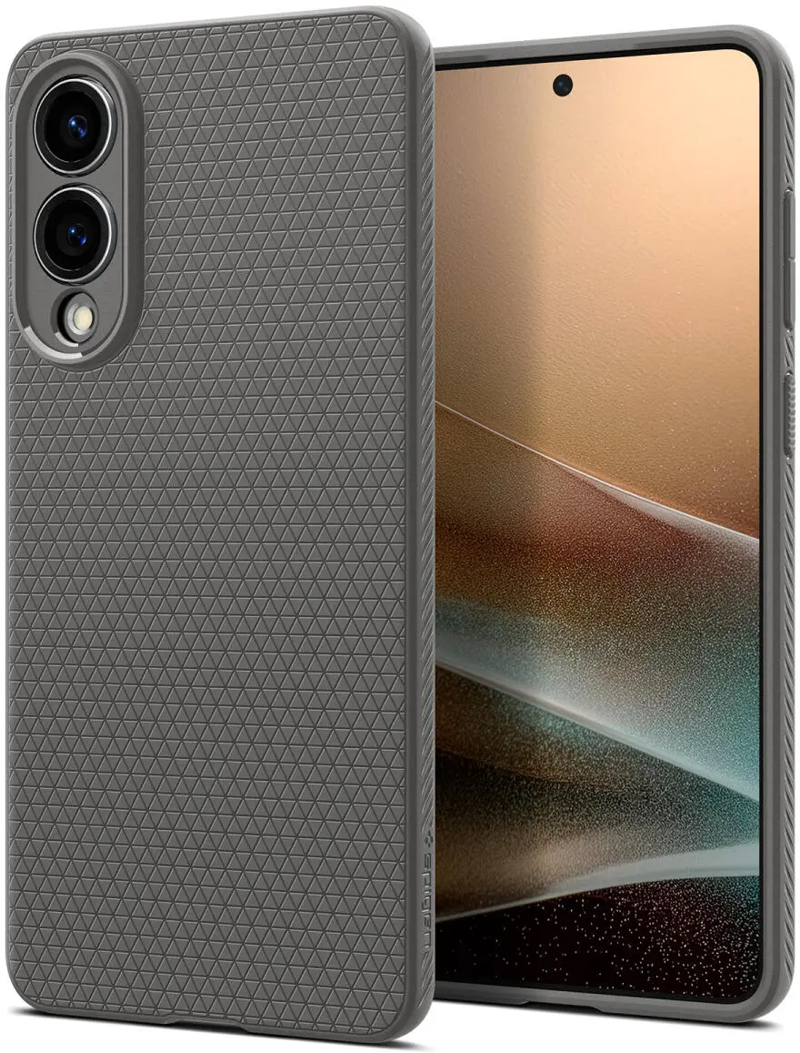 Spigen Liquid Air Samsung Galaxy S25 Edge Hoesje Back Cover Grijs afbeelding 1