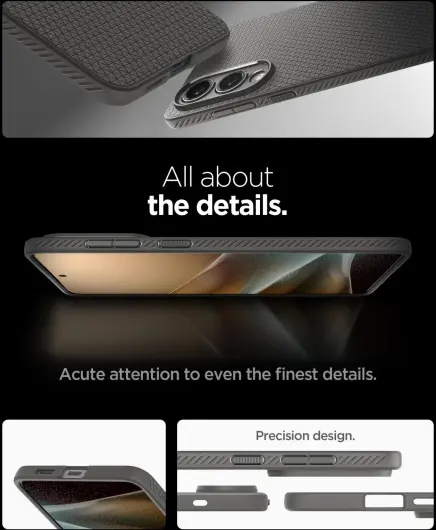 Spigen Liquid Air Samsung Galaxy S25 Edge Hoesje Back Cover Grijs afbeelding 4