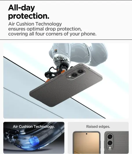 Spigen Liquid Air Samsung Galaxy S25 Edge Hoesje Back Cover Grijs afbeelding 6