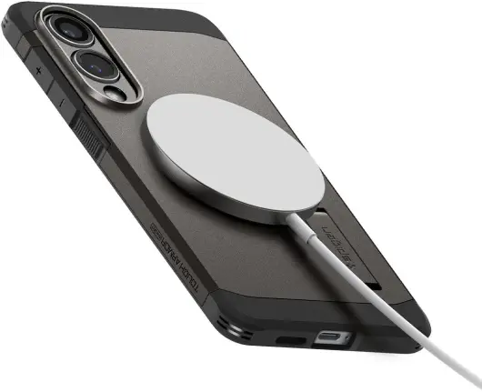 Spigen Tough Armor Samsung Galaxy S25 Edge Hoesje MagSafe Back Cover Gunmetal afbeelding 10