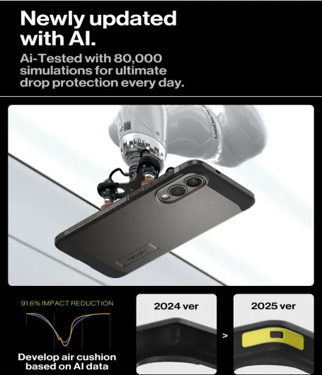 Spigen Tough Armor Samsung Galaxy S25 Edge Hoesje MagSafe Back Cover Gunmetal afbeelding 5