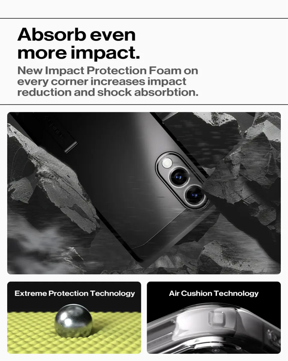 Spigen Tough Armor Samsung Galaxy S25 Edge Hoesje MagSafe Back Cover Zwart afbeelding 3