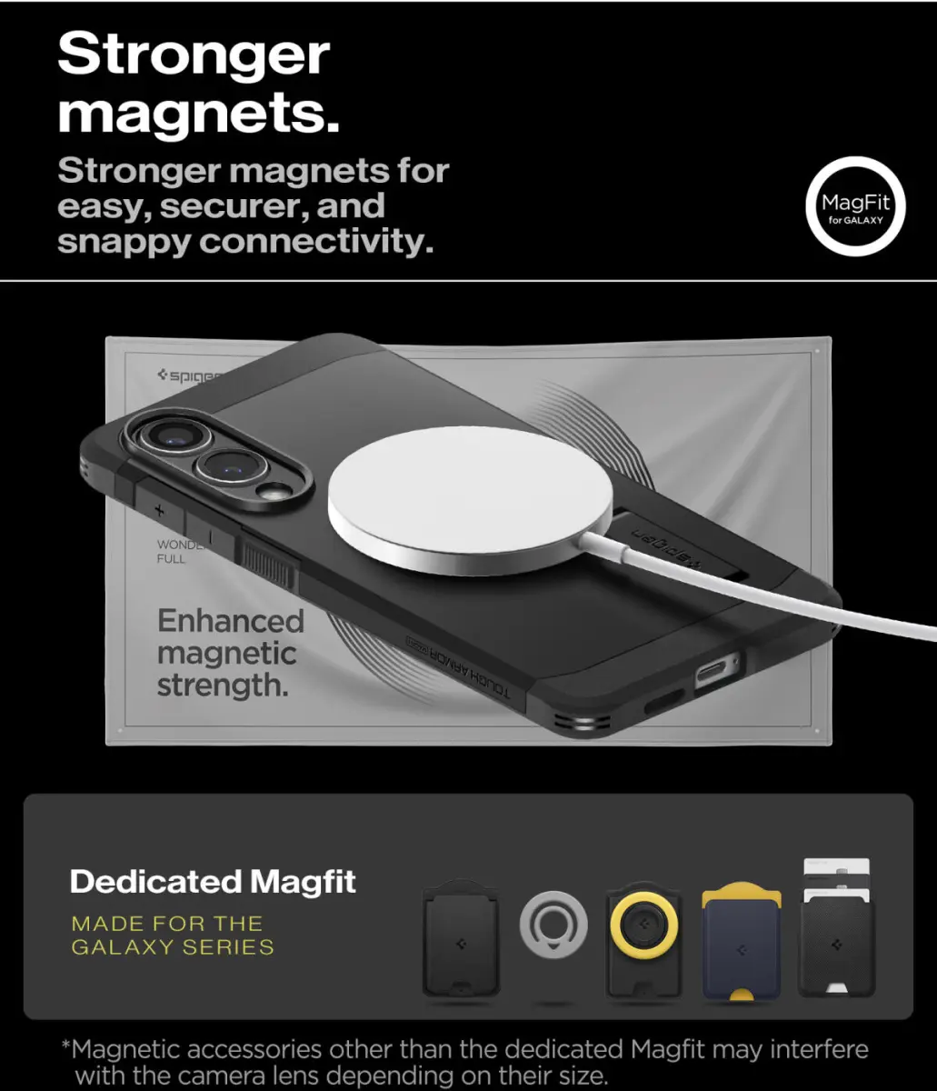 Spigen Tough Armor Samsung Galaxy S25 Edge Hoesje MagSafe Back Cover Zwart afbeelding 5