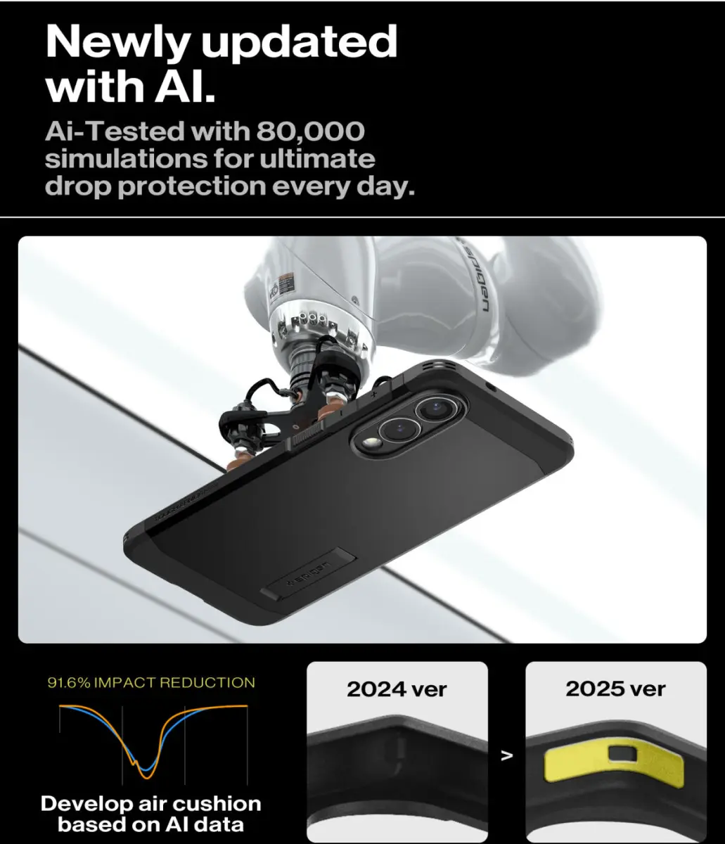Spigen Tough Armor Samsung Galaxy S25 Edge Hoesje MagSafe Back Cover Zwart afbeelding 6