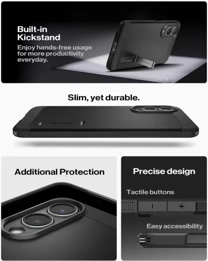 Spigen Tough Armor Samsung Galaxy S25 Edge Hoesje MagSafe Back Cover Zwart afbeelding 4