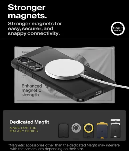 Spigen Tough Armor Samsung Galaxy S25 Edge Hoesje MagSafe Back Cover Zwart afbeelding 5