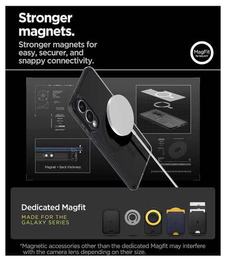 Spigen Ultra Hybrid MagFit Samsung Galaxy S25 Edge Hoesje MagSafe Zwart afbeelding 5