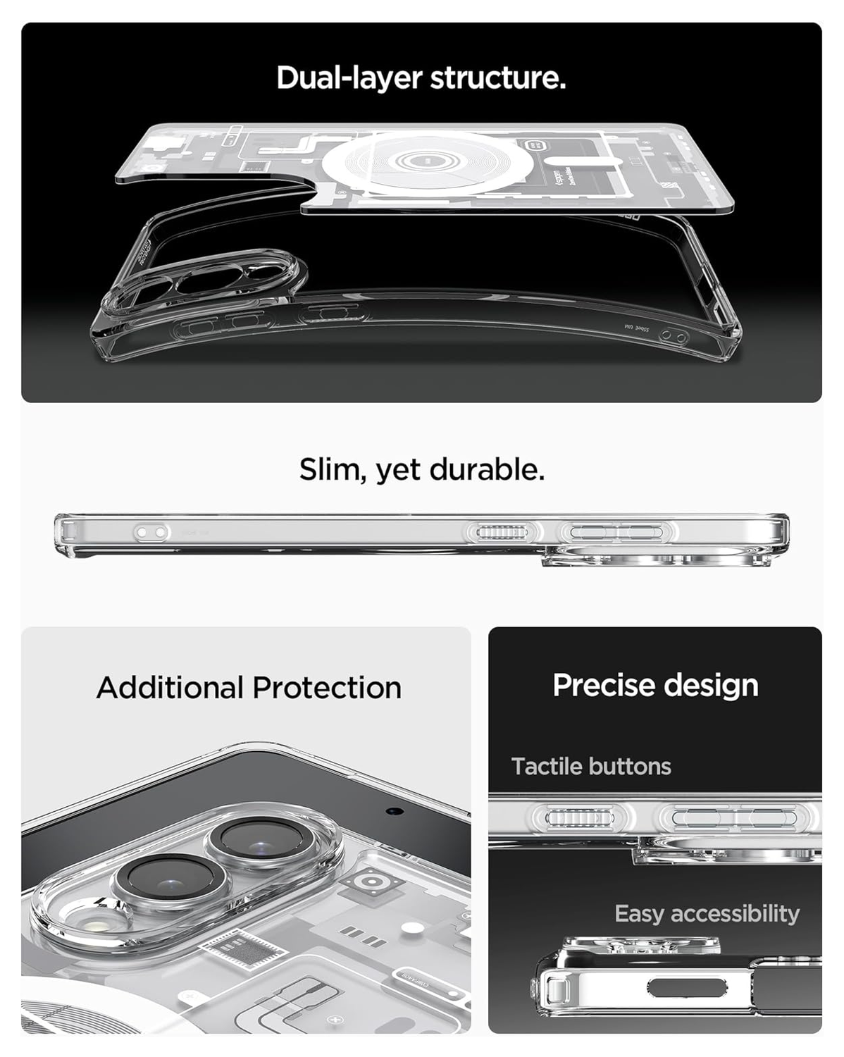Spigen Ultra Hybrid MagFit Samsung Galaxy S25 Edge Hoesje MagSafe Zero One Wit afbeelding 6