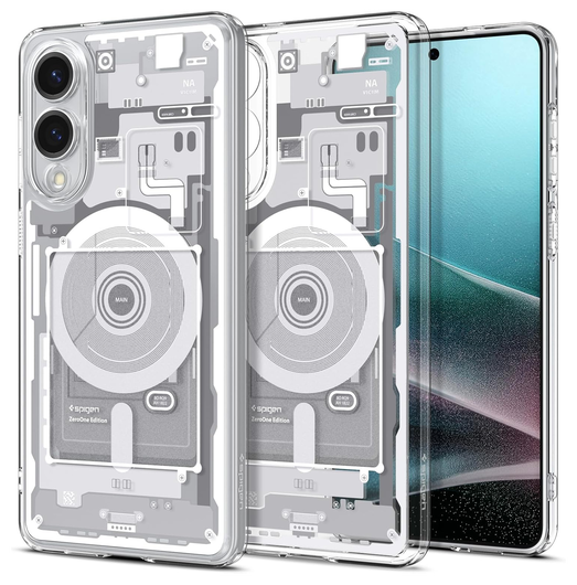 Spigen Ultra Hybrid MagFit Samsung Galaxy S25 Edge Hoesje MagSafe Zero One Wit afbeelding 1