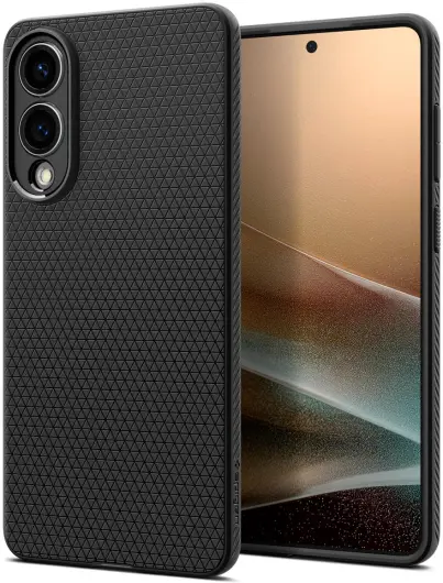 Spigen Liquid Air Samsung Galaxy S25 Edge Hoesje Back Cover Matte Zwart afbeelding 1
