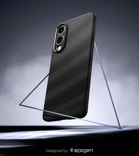 Spigen Liquid Air Samsung Galaxy S25 Edge Hoesje Back Cover Matte Zwart afbeelding 9