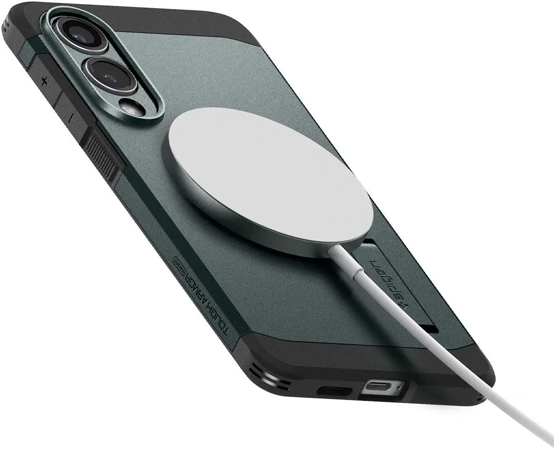 Spigen Tough Armor Samsung Galaxy S25 Edge Hoesje MagSafe Back Cover Groen afbeelding 10