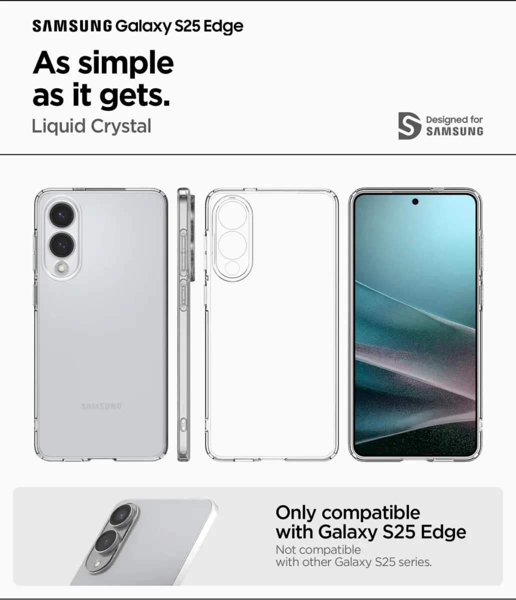 Spigen Liquid Crystal Samsung Galaxy S25 Edge Hoesje Back Cover Transparant afbeelding 7