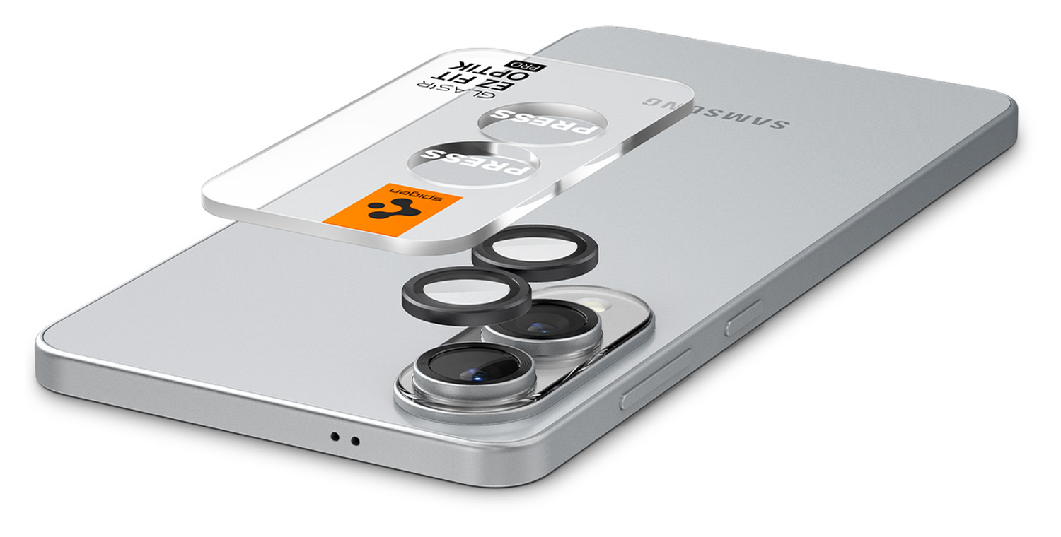 Spigen Optik Pro HD Samsung Galaxy S25 Edge Camera Lens Protector Zwart 2-Pack afbeelding 11