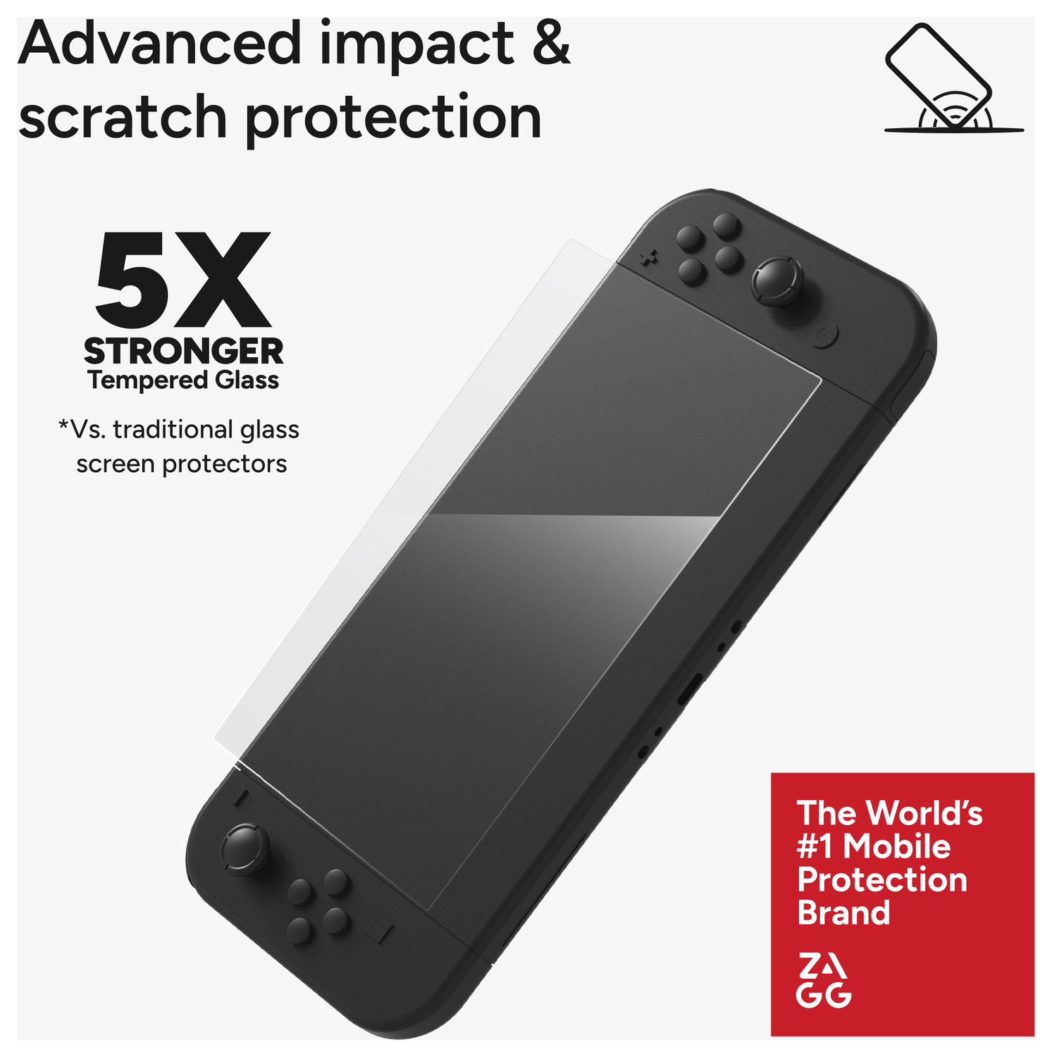 ZAGG InvisibleShield Glass Elite Nintendo Switch 2 Screen Protector afbeelding 3