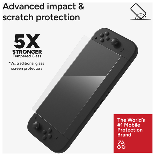 ZAGG InvisibleShield Glass Elite Nintendo Switch 2 Screen Protector afbeelding 3