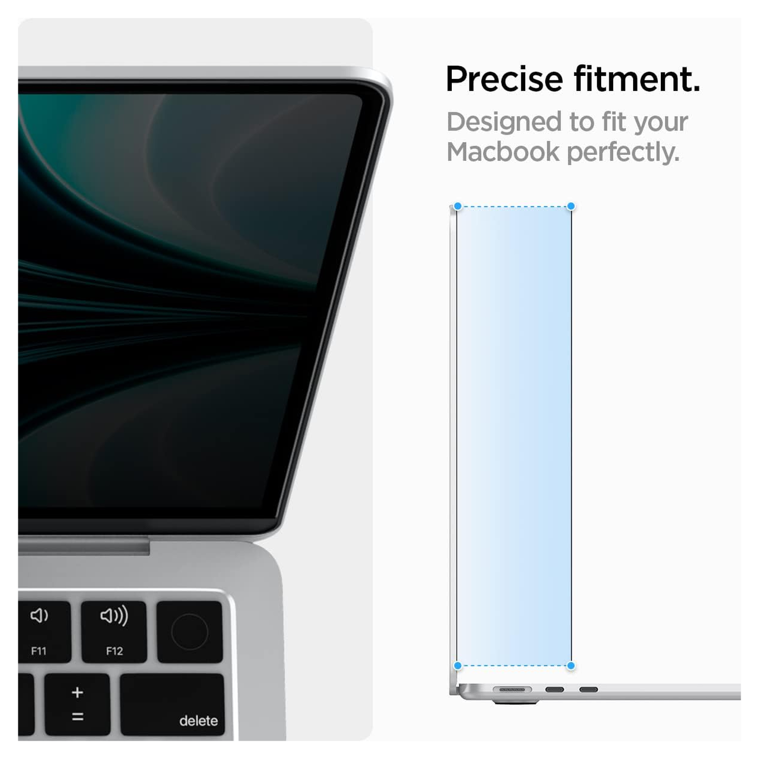 Spigen SafeView Macbook Air 13 Inch M4 (2025)/M3 (2024)/M2 (2022) Privacy Glass afbeelding 6