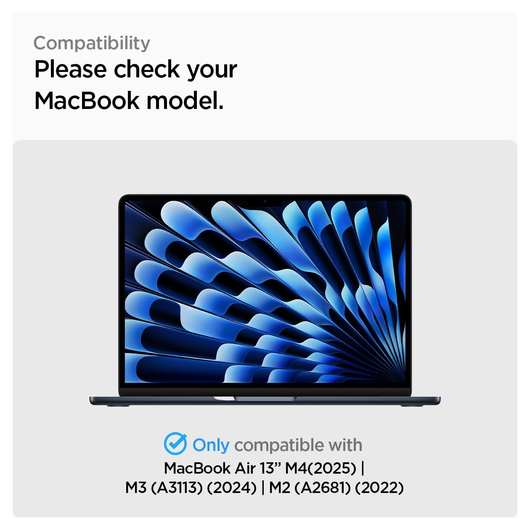 Spigen SafeView Macbook Air 13 Inch M4 (2025)/M3 (2024)/M2 (2022) Privacy Glass afbeelding 2