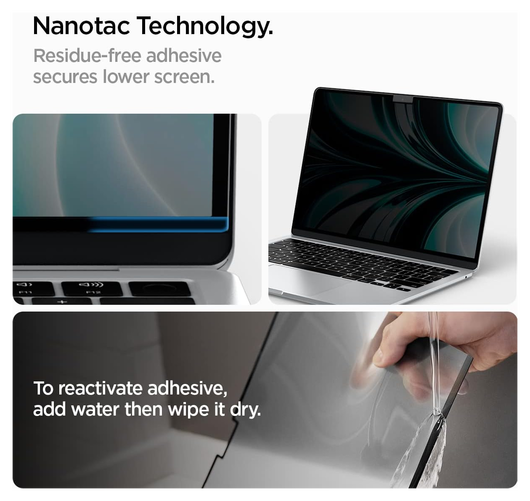Spigen SafeView Macbook Air 13 Inch M4 (2025)/M3 (2024)/M2 (2022) Privacy Glass afbeelding 5