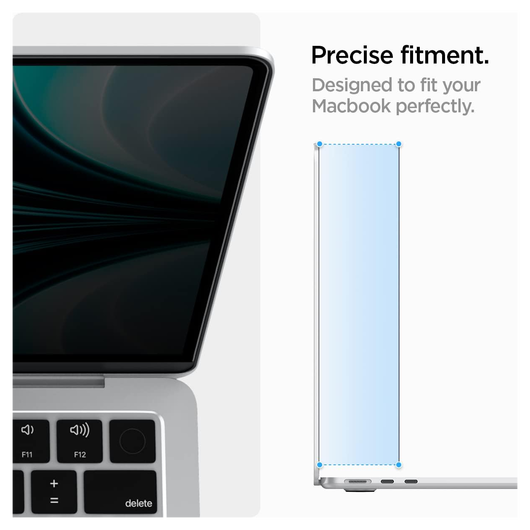 Spigen SafeView Macbook Air 13 Inch M4 (2025)/M3 (2024)/M2 (2022) Privacy Glass afbeelding 6