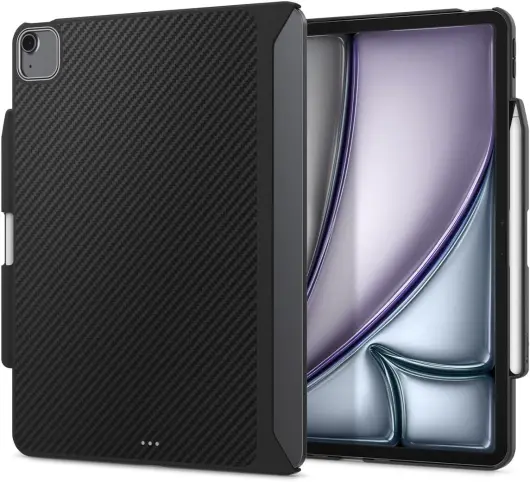 Spigen Enzo Aramid iPad Air 11 (2024/2025) / Air 10.9 (2020/2022) Hoes Zwart afbeelding 1