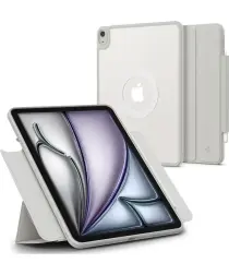 Spigen AirSkin Pro OneTap Apple iPad Air 13 (2024/2025) Hoes Book Case Grijs afbeelding