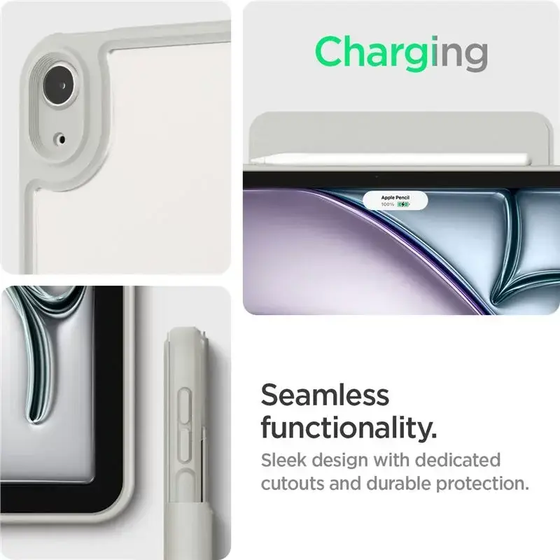 Spigen AirSkin Pro OneTap Apple iPad Air 13 (2024/2025) Hoes Book Case Grijs afbeelding 6