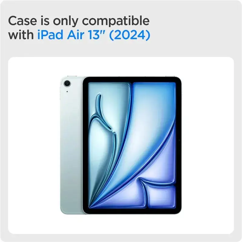 Spigen AirSkin Pro OneTap Apple iPad Air 13 (2024/2025) Hoes Book Case Grijs afbeelding 8
