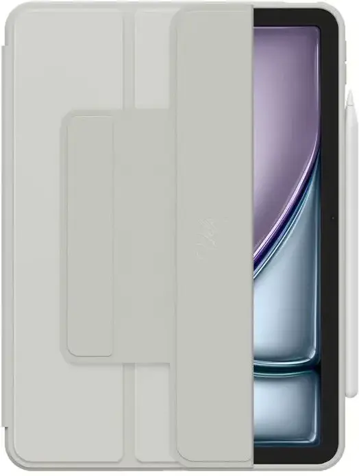 Spigen AirSkin Pro OneTap Apple iPad Air 13 (2024/2025) Hoes Book Case Grijs afbeelding 9