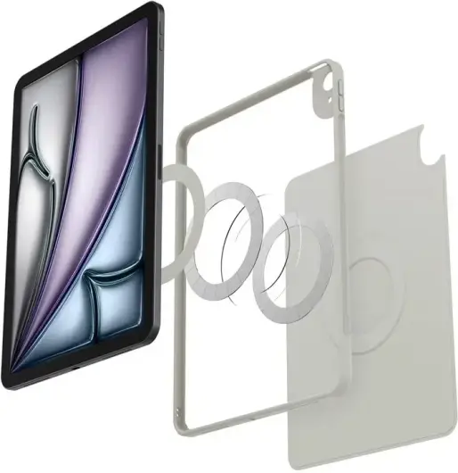 Spigen AirSkin Pro OneTap Apple iPad Air 13 (2024/2025) Hoes Book Case Grijs afbeelding 10